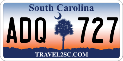 SC license plate ADQ727