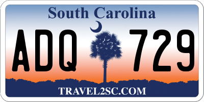 SC license plate ADQ729