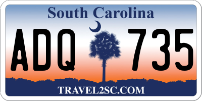 SC license plate ADQ735