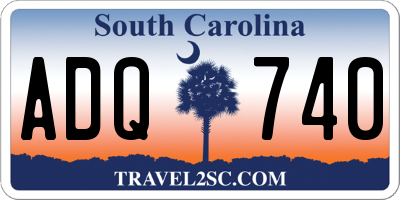 SC license plate ADQ740