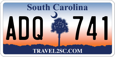 SC license plate ADQ741