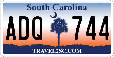 SC license plate ADQ744