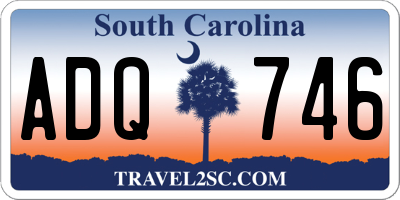 SC license plate ADQ746
