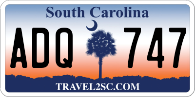 SC license plate ADQ747