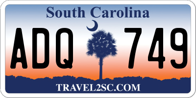 SC license plate ADQ749