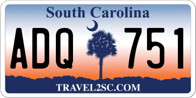 SC license plate ADQ751