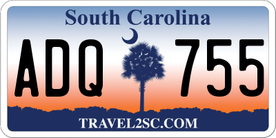 SC license plate ADQ755