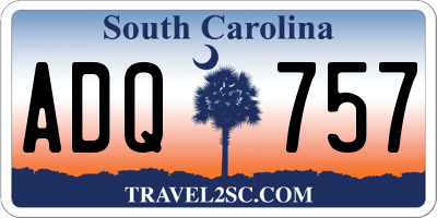 SC license plate ADQ757