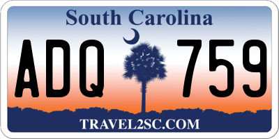 SC license plate ADQ759