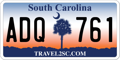SC license plate ADQ761