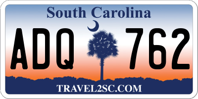SC license plate ADQ762