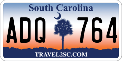 SC license plate ADQ764