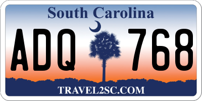 SC license plate ADQ768