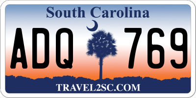SC license plate ADQ769