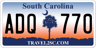 SC license plate ADQ770