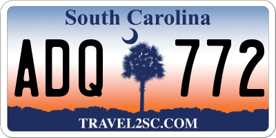 SC license plate ADQ772