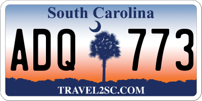 SC license plate ADQ773