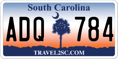 SC license plate ADQ784