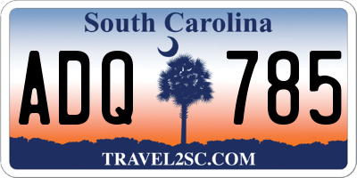SC license plate ADQ785