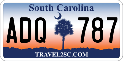 SC license plate ADQ787