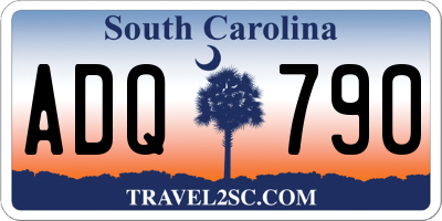 SC license plate ADQ790