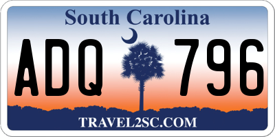 SC license plate ADQ796