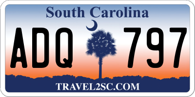 SC license plate ADQ797