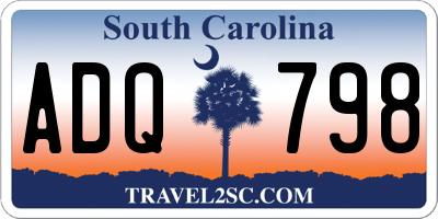 SC license plate ADQ798