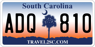 SC license plate ADQ810