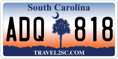 SC license plate ADQ818