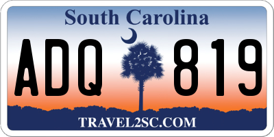 SC license plate ADQ819