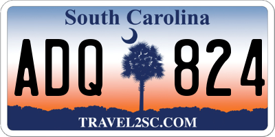 SC license plate ADQ824