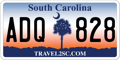 SC license plate ADQ828