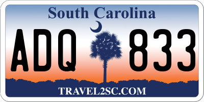 SC license plate ADQ833