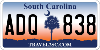 SC license plate ADQ838