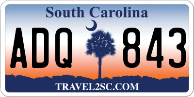 SC license plate ADQ843