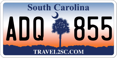SC license plate ADQ855