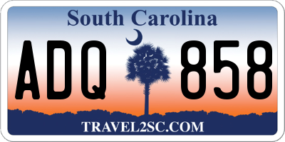 SC license plate ADQ858