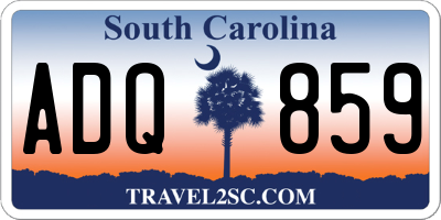 SC license plate ADQ859