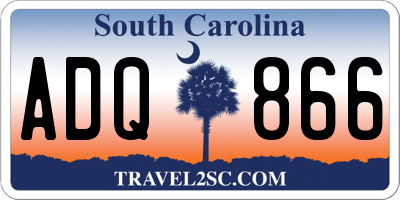 SC license plate ADQ866