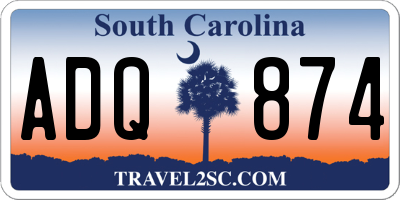 SC license plate ADQ874