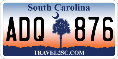 SC license plate ADQ876