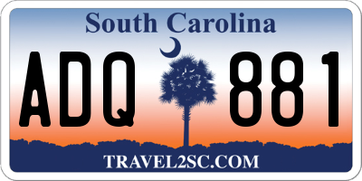 SC license plate ADQ881