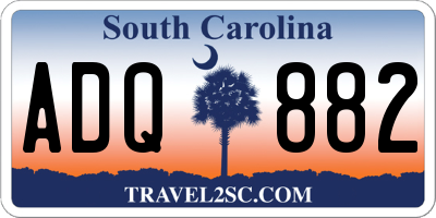 SC license plate ADQ882