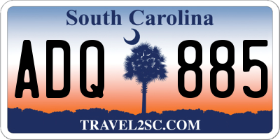 SC license plate ADQ885
