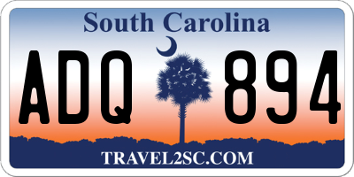SC license plate ADQ894