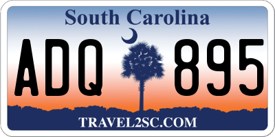 SC license plate ADQ895