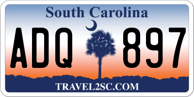 SC license plate ADQ897