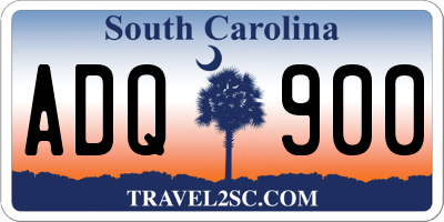 SC license plate ADQ900