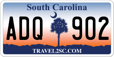 SC license plate ADQ902